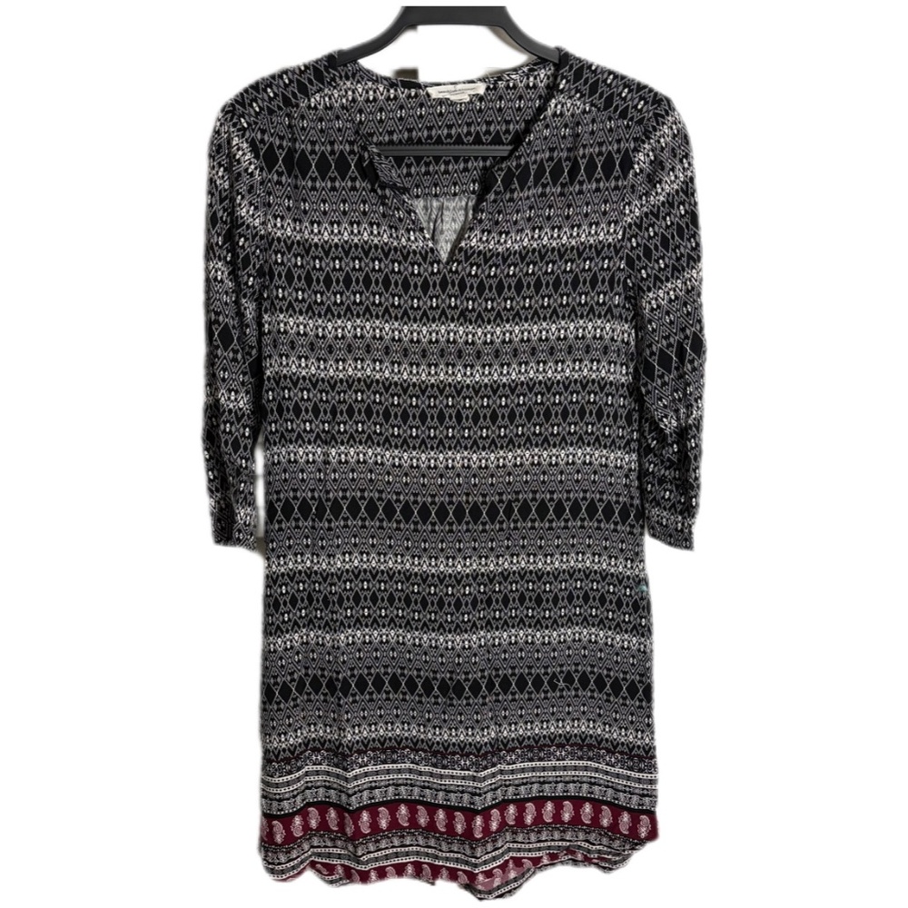Beachlunchlounge Collection Women’s SZ XS Black/White/Red Tunic Dress Cover Up